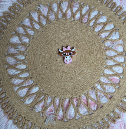 Envelope Highland Cow Straw Topper