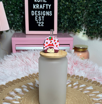 Strawberry Girl Straw Topper (Copy)