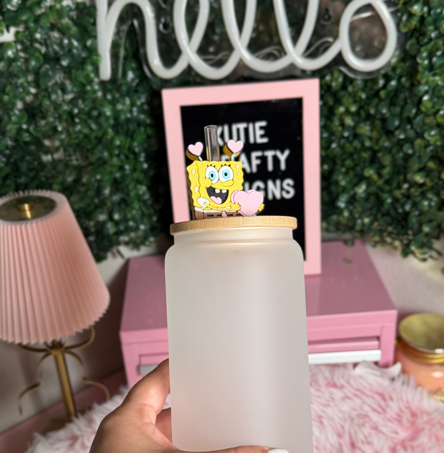 Yellow Sponge Straw Topper