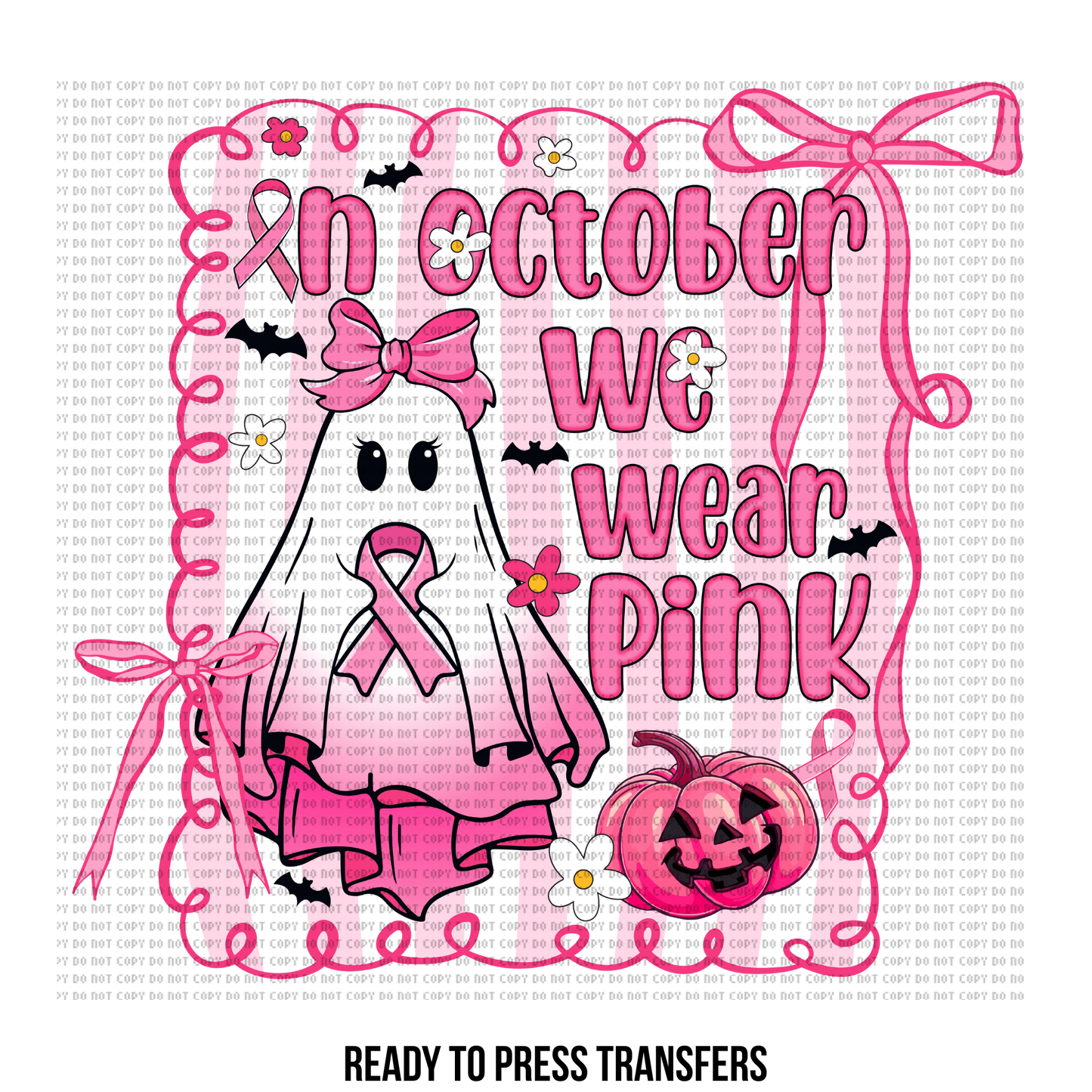 Pink Coquette Ghostie Awareness